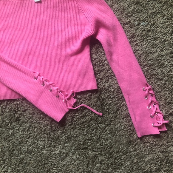 ASOS Off Shoulder Ribbed Crop Top - Picture 2 of 4